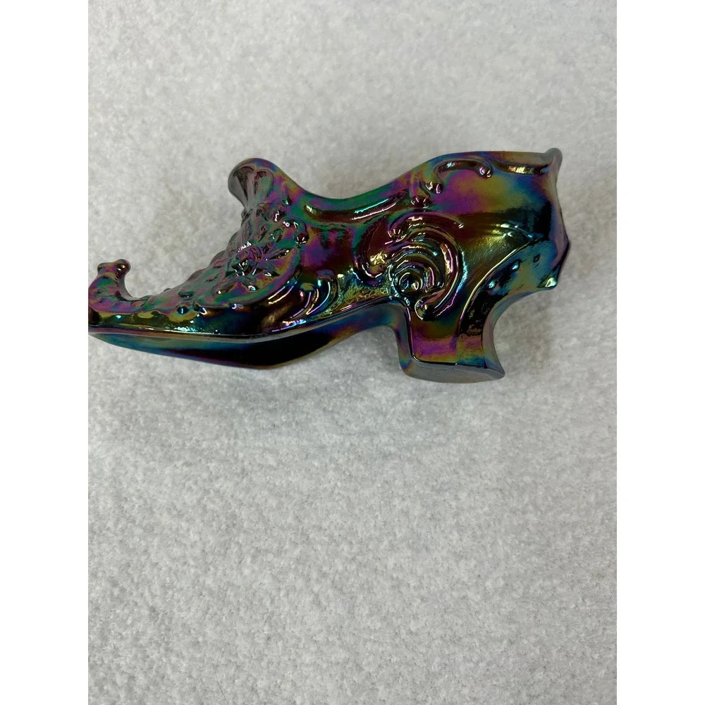 Carnival Glass Shoe Figurine Iridescent Novelty Decor Collectible‎ Display - Picture 5 of 6